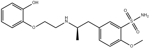 Benzenesulfonamide, 5-[(2R)-2-[[2-(2-hydroxyphenoxy)ethyl]amino]propyl]-2-methoxy- 结构式