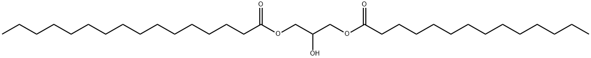 1-肉豆蔻酸-3-棕榈酸甘油二酯 结构式