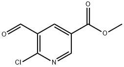 6-氯-5-甲酰基烟酸甲酯 结构式