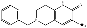 3-氨基-6-苄基-5,6,7,8-四氢-1,6-萘啶-2(1H)-酮 结构式