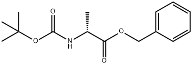 D-Alanine, N-[(1,1-dimethylethoxy)carbonyl]-, phenylmethyl ester 结构式