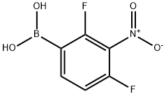 2,4-二氟-3-硝基苯基硼酸 结构式