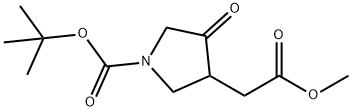 1-BOC-4-氧代吡咯烷-3-乙酸甲酯 结构式