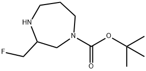 1H-1,4-Diazepine-1-carboxylic acid, 3-(fluoromethyl)hexahydro-, 1,1-dimethylethyl ester 结构式