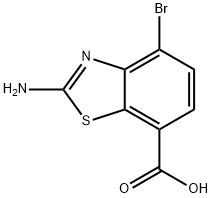 2-amino-4-bromo-1,3-benzothiazole-7-carboxylic acid 结构式