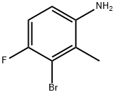 Benzenamine, 3-bromo-4-fluoro-2-methyl- 结构式