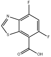 4,6-difluoro-1,3-benzothiazole-7-carboxylic acid 结构式