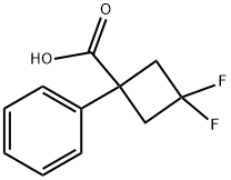 3,3-difluoro-1-phenylcyclobutane-1-carboxylic Acid 结构式