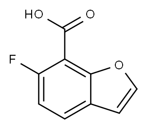 6-氟-1-苯并呋喃-7-羧酸 结构式