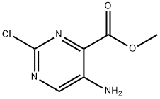 4-Pyrimidinecarboxylic acid, 5-amino-2-chloro-, methyl ester 结构式