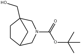 tert-butyl 1-(hydroxymethyl)-3-azabicyclo[3.2.1]octane-3-carboxylate 结构式