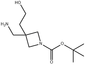 3-Aminomethyl-3-(2-hydroxy-ethyl)-azetidine-1-carboxylic acid tert-butyl ester 结构式