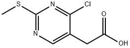 4-氯-2-甲基硫代-5-嘧啶乙酸 结构式