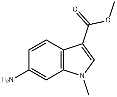 6-氨基-1-甲基-1H-吲哚-3-羧酸甲酯 结构式