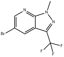 5-Bromo-1-methyl-3-trifluoromethyl-1H-pyrazolo[3,4-b]pyridine 结构式