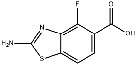 2-amino-4-fluoro-1,3-benzothiazole-5-carboxylic acid 结构式