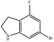 6-溴-4-氟-2,3-二氢-1H-吲哚 结构式