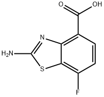 2-amino-7-fluoro-1,3-benzothiazole-4-carboxylic acid 结构式