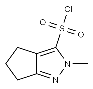 3-Cyclopentapyrazolesulfonyl chloride, 2,4,5,6-tetrahydro-2-methyl- 结构式