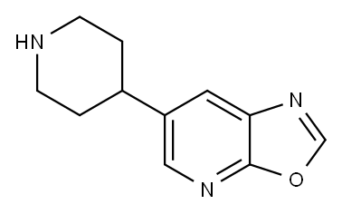 Oxazolo[5,4-b]pyridine, 6-(4-piperidinyl)- 结构式