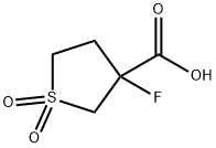 3-氟四氢噻吩-3-羧酸1,1-二氧化物 结构式