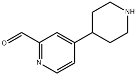 2-Pyridinecarboxaldehyde, 4-(4-piperidinyl)- 结构式