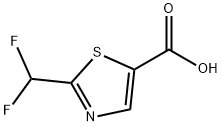 2-(二氟甲基)噻唑-5-羧酸 结构式