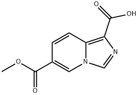 6-(甲氧羰基)咪唑并[1,5-A]吡啶-1-羧酸 结构式