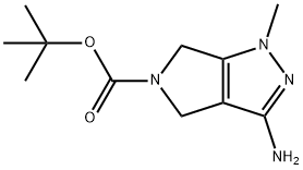 3-氨基-1-甲基-4,6-二氢吡咯并[3,4-C]吡唑-5(1H)-羧酸叔丁酯 结构式