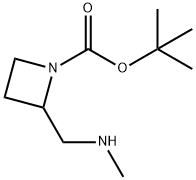 2-[(甲氨基-)甲基]氮杂环丁烷-1-甲酸 叔丁基 酯 结构式