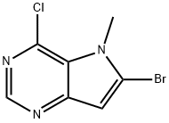 5H-Pyrrolo[3,2-d]pyrimidine, 6-bromo-4-chloro-5-methyl- 结构式