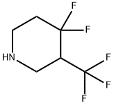 4,4-Difluoro-3-(trifluoromethyl)piperidine 结构式