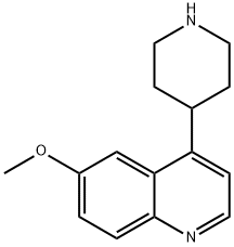 Quinoline, 6-methoxy-4-(4-piperidinyl)- 结构式
