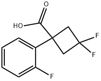 Cyclobutanecarboxylic acid, 3,3-difluoro-1-(2-fluorophenyl)- 结构式
