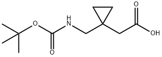 1-[[[(1,1-二甲基乙氧基)羰基]氨基]甲基]环丙烷乙酸 结构式