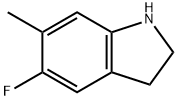 5-氟-6-甲基-1H-吲哚啉 结构式