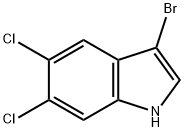 3-溴-5,6-二氯-1H-吲哚 结构式