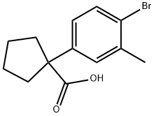 1-(4-bromo-3-methylphenyl)cyclopentanecarboxylic acid 结构式