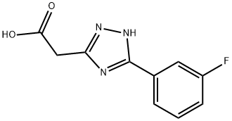 1H-1,2,4-Triazole-3-acetic acid, 5-(3-fluorophenyl)- 结构式