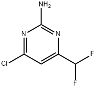4-氯-6-(二氟甲基)嘧啶-2-胺 结构式