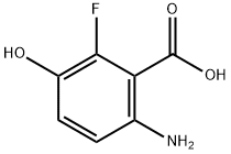 6-氨基-2-氟-3-羟基苯甲酸 结构式