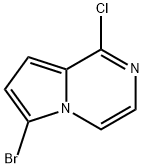 Pyrrolo[1,2-a]pyrazine, 6-bromo-1-chloro- 结构式