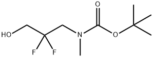(2,2-二氟-3-羟丙基)(甲基)氨基甲酸叔丁酯 结构式