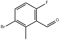 3-溴-6-氟-2-甲基苯甲醛 结构式