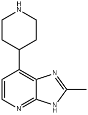 3H-Imidazo[4,5-b]pyridine, 2-methyl-7-(4-piperidinyl)- 结构式