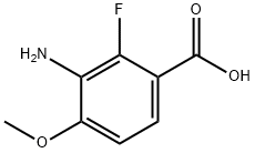 3-氨基-2-氟-4-甲氧基苯甲酸 结构式