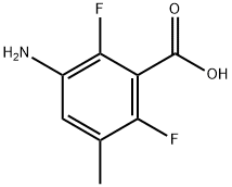 3-氨基-2,6-二氟-5-甲基苯甲酸 结构式