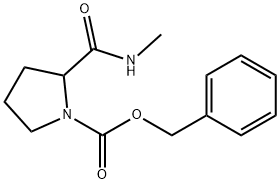 苄基 2-(甲基胺甲酰基)吡咯烷-1-甲酸酯 结构式