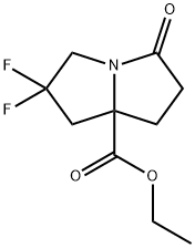 ethyl 6,6-difluoro-3-oxo-1,2,5,7-tetrahydropyrrolizine-8-carboxylate 结构式