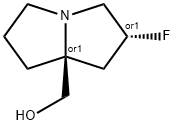 1H-Pyrrolizine-7a(5H)-methanol, 2-fluorotetrahydro-, (2R,7aS)-rel- 结构式